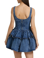 Nouvelle Robe en Jean Fleurie Cintrée Mini Décontractée Streetwear Été 2026 pour Femme