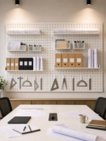 Plaques métalliques personnalisées en gros, solutions de rangement murales modulaires, adaptées à la maison, à la cuisine, au bureau et à usage commercial