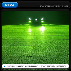 Ampoules de feux de brouillard LED H8 H11 super lumineuses, DRL haute puissance, puces 3570 pour voitures, <span class=keywords><strong>feu</strong></span> de brouillard LED <span class=keywords><strong>vert</strong></span> citron - Product Image 2