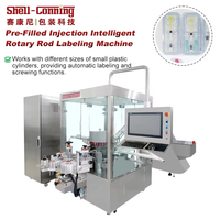 Machine d'étiquetage rotative intelligente entièrement automatique et personnalisable en usine pour produits pré-remplis par injection