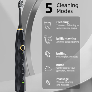 नए स्मार्ट वयस्क नरम बालों को उच्च आवृत्ति कंपन चुंबकीय समतल ध्वनि तरबूज जल-प्रूफ इलेक्ट्रिक टूथपेस्ट 5 मोड - Product Image 2