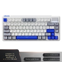 Mod Gasket Keyboard Mekanik 7-Lapisan Peredam Suara Full-Key, Hot-Swappable, Backlit USB untuk Esports dan Penggunaan Kantor