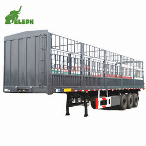 Chine Usine <span class=keywords><strong>Cargo</strong></span> Utilitaire Remorques 3 Essieux Volaille Vivante Caisse De Transport Semi Remorque - Product Image 2