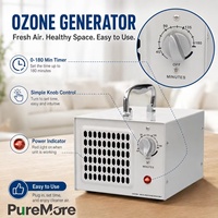 Générateur d'ozone portable commercial avec minuterie 0-180 min, boîtier métallique, élimination des odeurs pour hôtel, voiture, sous-sol, salle de stockage