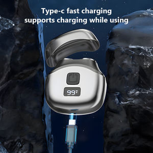 Rasoir Électrique Portable de Voyage Rechargeable USB IPX5 à Double Lame Rotative, Lavable, à Fixation Magnétique, pour Hôtel et Usage Domestique - Product Image 2