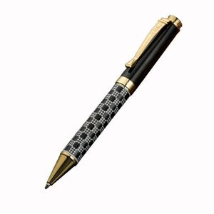 Bolígrafo de Metal Negro de Alta Calidad, Diseño a Cuadros, Escritura de 1.0 mm, Ideal para Firmas Comerciales, Logotipos, Regalo Perfecto - Product Image 5
