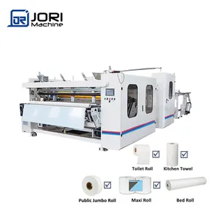 Linha de produção automática de papel higiênico e papel de cozinha rebobinando a máquina