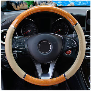 Новый роскошный спортивный углеродное волокно персиковое дерево 37-38 см средний автомобильный руль чехол модные кожаные красные автомобильные аксессуары - Product Image 3