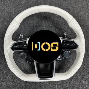 Volant <span class=keywords><strong>sport</strong></span> en fibre de carbone forgée et cuir, modifié DOS, compatible avec <span class=keywords><strong>Audi</strong></span> A4L A5 A6L A7 Q5 A3 Q3 Q7 S4 - Product Image 6