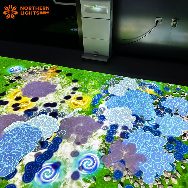 All in One Machine Game Interactive Floor Projection Touch Screen Interactive Projector Fun Games for Indoor and Outdoor