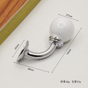 Poignées de porte d'armoire en céramique/alliage de zinc/cuivre colorées pour cuisine, armoire, commode - Design moderne minimaliste durable - Product Image 4