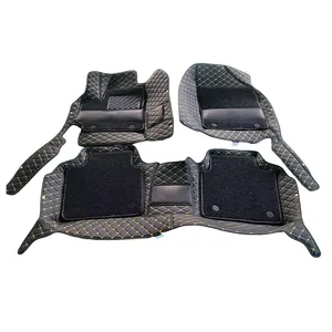 Specific New Design PVC Custom Leather 7D Luxury Car Floor Foot Mats Diamond For Toyota Camry 2007 black