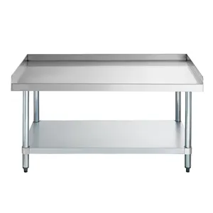 Customized Stainless Steel Prep Table Commercial Adjustable Height Kitchen Work Table Work Bench Table for Restaurant