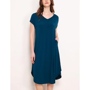 Camisón de Bambú Premium para Mujer, Manga Corta, Cuello en V, Vestido de Pijama de Verano, Ropa de Mujer al por Mayor, Fabricante de Vietnam - Product Image 4