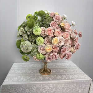 LEDA Fournitures de décoration pour événements et fêtes, centre de table floral en soie, combinaison de couleurs, boules de fleurs artificielles pour mariage - Product Image 4