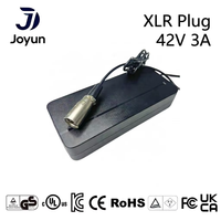 Chargeur de trottinette électrique Joyun 42V 3A pour batterie lithium 36V, prise XLR, chargeur rapide, protection intelligente, 100-240VAC, OEM ODM