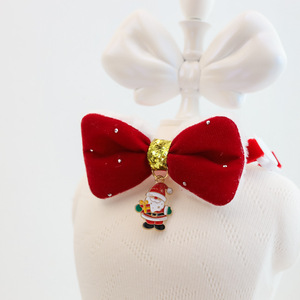 Collare per Gatti con Fiocco Rosso Natalizio in Peluche, Accessorio Festivo Regolabile e Morbido, Decorazione Natalizia per Gattini e Cani Piccoli - Product Image 3