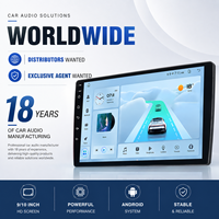 Autoradio Android universel 9 pouces avec écran tactile 2+32G 4G+64G, CarPlay, GPS, caméra de recul, audio intégré 2DIN