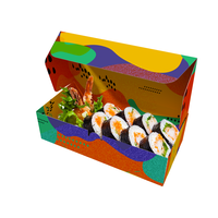 Cajas de Papel para Sushi Personalizadas para Supermercados, Cajas de Embalaje para Sushi, Cajas Desechables Ecológicas para Restaurantes