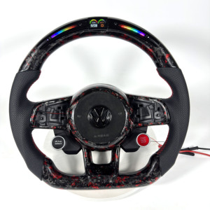 Volant sport en fibre de carbone forgée pour VW MK7 GTI <span class=keywords><strong>Golf</strong></span> 6 7 CC Polo Passat B8 Accessoires de modification intérieure automobile - Product Image 1