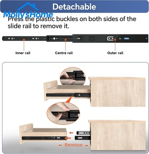 <span class=keywords><strong>Corredera</strong></span> <span class=keywords><strong>de</strong></span> Cajón <span class=keywords><strong>de</strong></span> Acero Laminado en Frío <span class=keywords><strong>de</strong></span> Grado Industrial, Resistente, <span class=keywords><strong>de</strong></span> 24 Pulgadas, Negra, con Sistema <span class=keywords><strong>de</strong></span> Apertura por Empuje y Cierre Suave para Gabinete - Product Image 6