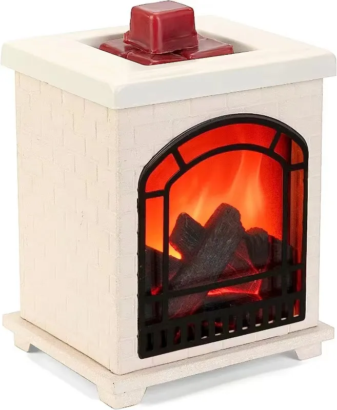 Venta al por mayor quemador de cera aroma eléctrico ayudando a dormir novedoso estilo de chimenea vela derretir calentador de cera