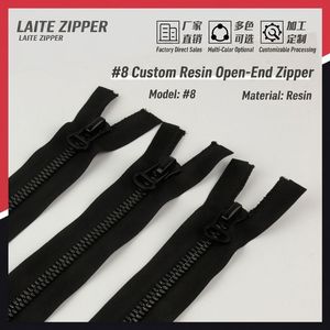 <span class=keywords><strong>Fermeture</strong></span> éclair noire à dents grossières en résine pour veste matelassée, <span class=keywords><strong>fermeture</strong></span> éclair de poche pour vêtements - Product Image 5