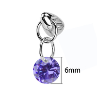 Pendentif en Titane ASTM F136 avec Zircon Cubique, Clou d'Oreille, Piercing Corporel pour Lèvre, Bijoux Personnalisés, Vente en Gros, Fournisseur OEM, Usine
