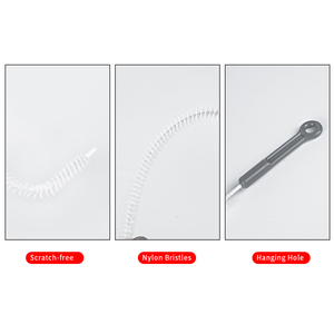 Cepillo de Limpieza Flexible HOLAMOPA para Orificios de Drenaje de Refrigeradores y Mangueras de Lavadoras con Cable Largo y Mango Gris - Product Image 5