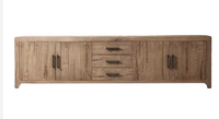Meuble de salon de style américain de luxe en bois massif Console de contrôle multimédia Armoire de rangement Meuble TV
