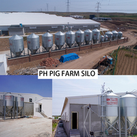 Nouveau silo d'alimentation automatique complet à 6 pieds, capacité 35 tonnes, cadre galvanisé à chaud, service OEM pour équipement d'élevage porcin