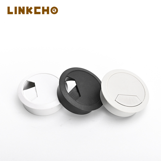 LINKCHO Modern Computer Desk Grommets Cable Hole Cover 60mm Plastic Eco-Friendly for Office Bedroom Living Room Outdoor Use