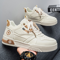 Baskets décontractées classiques basses pour hommes M9338 – Chaussures de course et de marche en cuir PU avec doublure en maille et semelle extérieure en caoutchouc