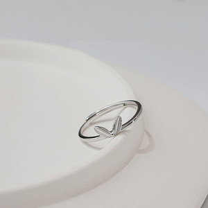 Rabbit Ear Ring For Women Simple Design Open Ring Index Finger Fashionable Unique Jewelry Gift - Product Image 3