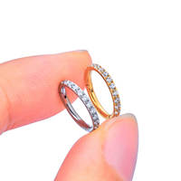 Anneau segmenté articulé en titane ASTM F136 pour piercing de nez, cartilage, hélix, septum, bijoux de mode 20G 18G 16G 14G