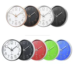 Reloj de pared nórdico de 12 pulgadas, de lujo, silencioso, redondo, 3D, personalizado, con logotipo personalizado