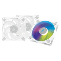 ARCTIC P12 PWM PST A-RGB (3 piezas) - Ventilador de PC, ventilador de caja PWM PST de 120 mm semi-pasivo: 200-2000 rpm (0 rpm <5%), 5V 3- blanco