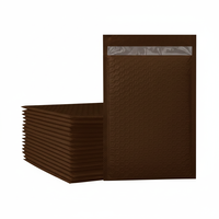 Enveloppes à bulles en polyéthylène imperméables LH, imprimées sur mesure, couleur chocolat, multi-tailles, pour l'expédition de colis cosmétiques