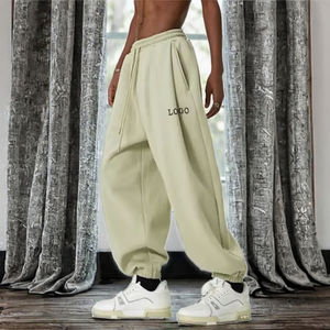 F12Wholesale Custom Men's Casual Sweatpants High Quality Mid Waist Fleece Joggers with Elastic Closure Flat Front OEM Service - Product Image 2