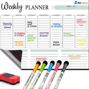 Planificador Semanal Magnético para Pizarra Blanca en el Refrigerador; Horario Mensual de Tareas del Hogar para la Familia y la Escuela - Product Image 1