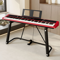 Piano Digital Portabel 88-Tuts Berbobot 1 Pedal 4 Speaker Stereo Rekaman Ramah Lingkungan 128 Polifoni Ringan