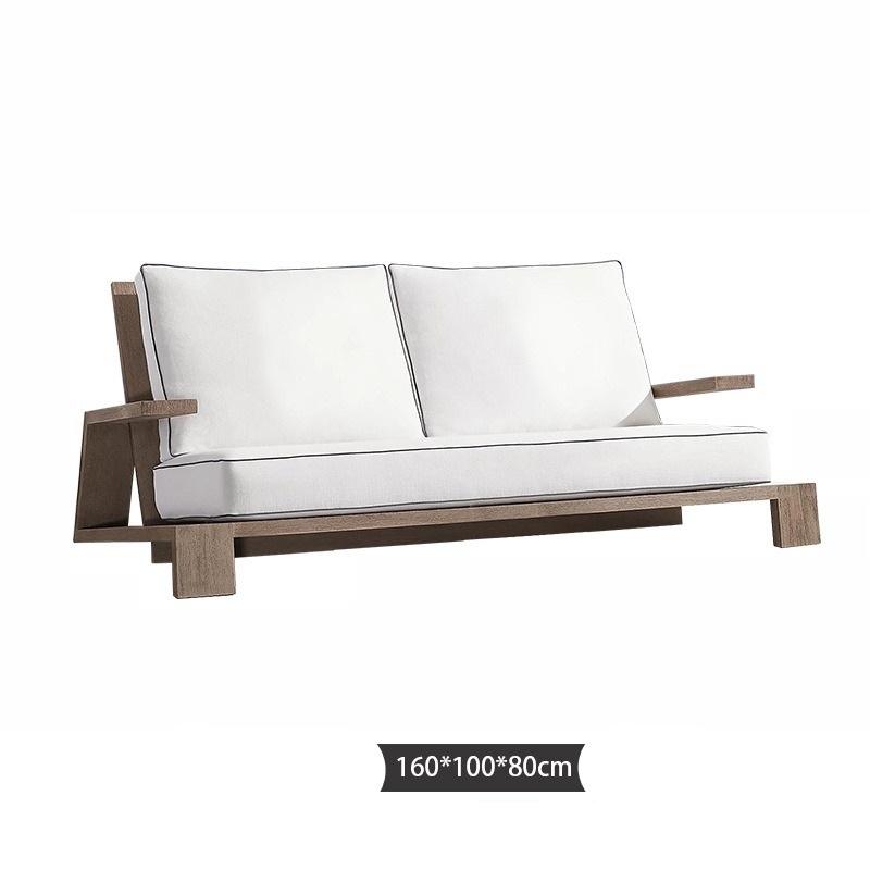 Double sofa ((bâche importée d'olivan de teck)