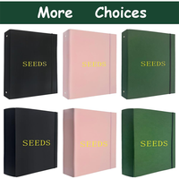 Binder Penyimpanan Biji Kulit PU Grosir Harga Grosir Logo Kustom Pengatur Paket Biji untuk Pecinta Kebun