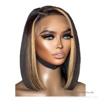 Perruque Bob Exotique Yulin 5x5 Closure Cheveux Malaisiens Bruts SDD Lisses Double Drawn Semi-tissée