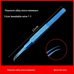 คีมผ่าตัดเย็บแผลแบบด้ามกลมทำจากไทเทเนียมอัลลอยด์ สำหรับศัลยกรรมติดตาสองชั้น หัวตรง/โค้ง - Product Image 5