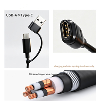 Câble de charge 2 en 1 pour montre Garmin, USB A et Type C, cordon de charge de remplacement pour montre intelligente Garmin Fenix 5 6 7 255 945