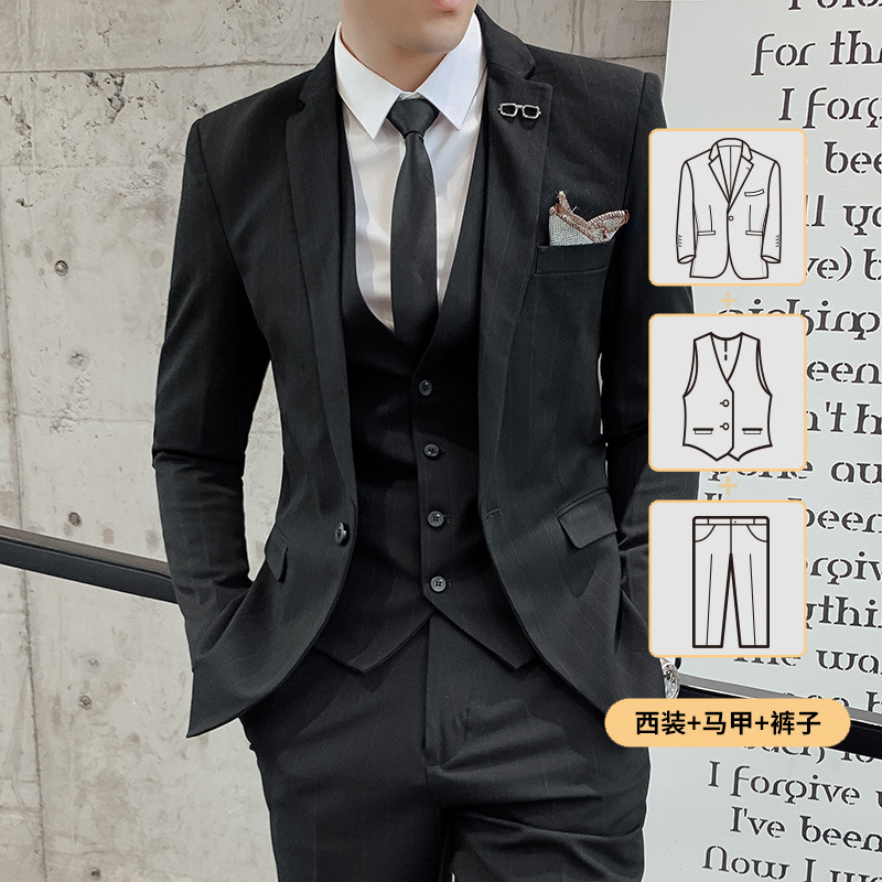 Nero [giacca + gilet + pantaloni]