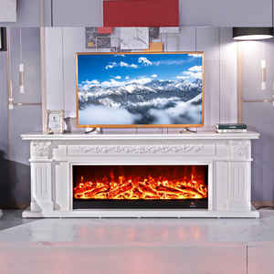 Cheminée électrique de simulation de feu de 1,8 mètre, style européen et américain, avec finition dorée, pour meuble <span class=keywords><strong>TV</strong></span> de salon et décoration - Product Image 5