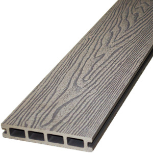Nhật Bản Chất Lượng Hạt Gỗ Màu Xám Sâu Dập Nổi Chống Thối <span class=keywords><strong>Wpc</strong></span> Ngoài Trời <span class=keywords><strong>Decking</strong></span> Composite <span class=keywords><strong>Decking</strong></span> Cho Dự Án Ngoài Trời - Product Image 3