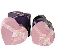 Boîtes cadeaux en gros en forme de cœur, bougie parfumée à la rose, parfum, rouge à lèvres, emballage avec nœud